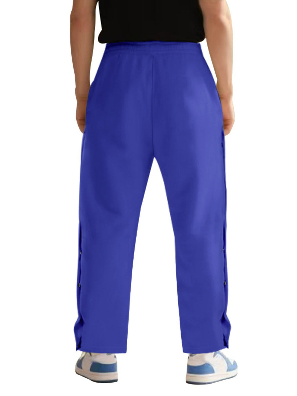 Men's Full Size Loose Fit Side Snap Button Track Pants Plus Size