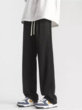 Men's Full Size Casual Loose-Fit Sweatpants with Side Stripes Plus Size