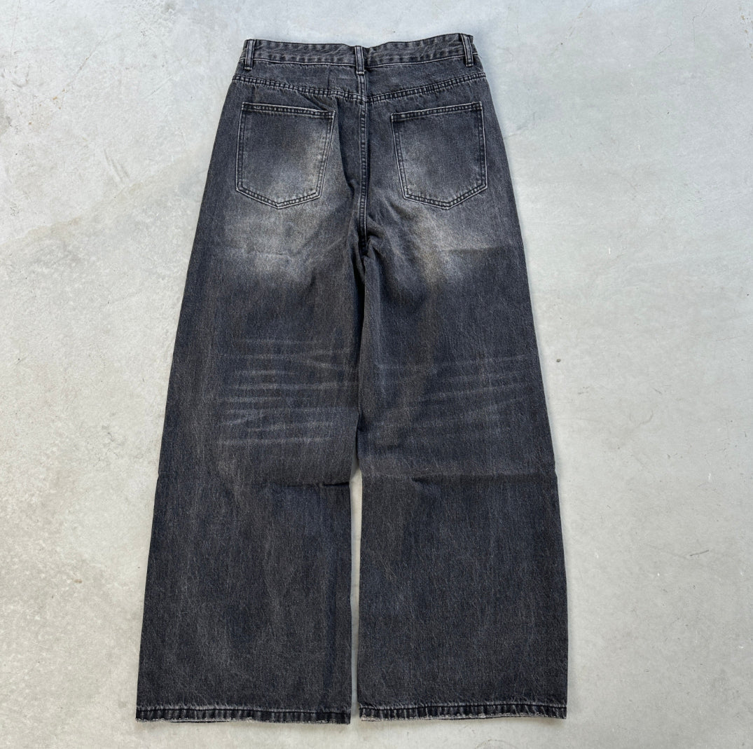 Baggy denim Flared Faded Color