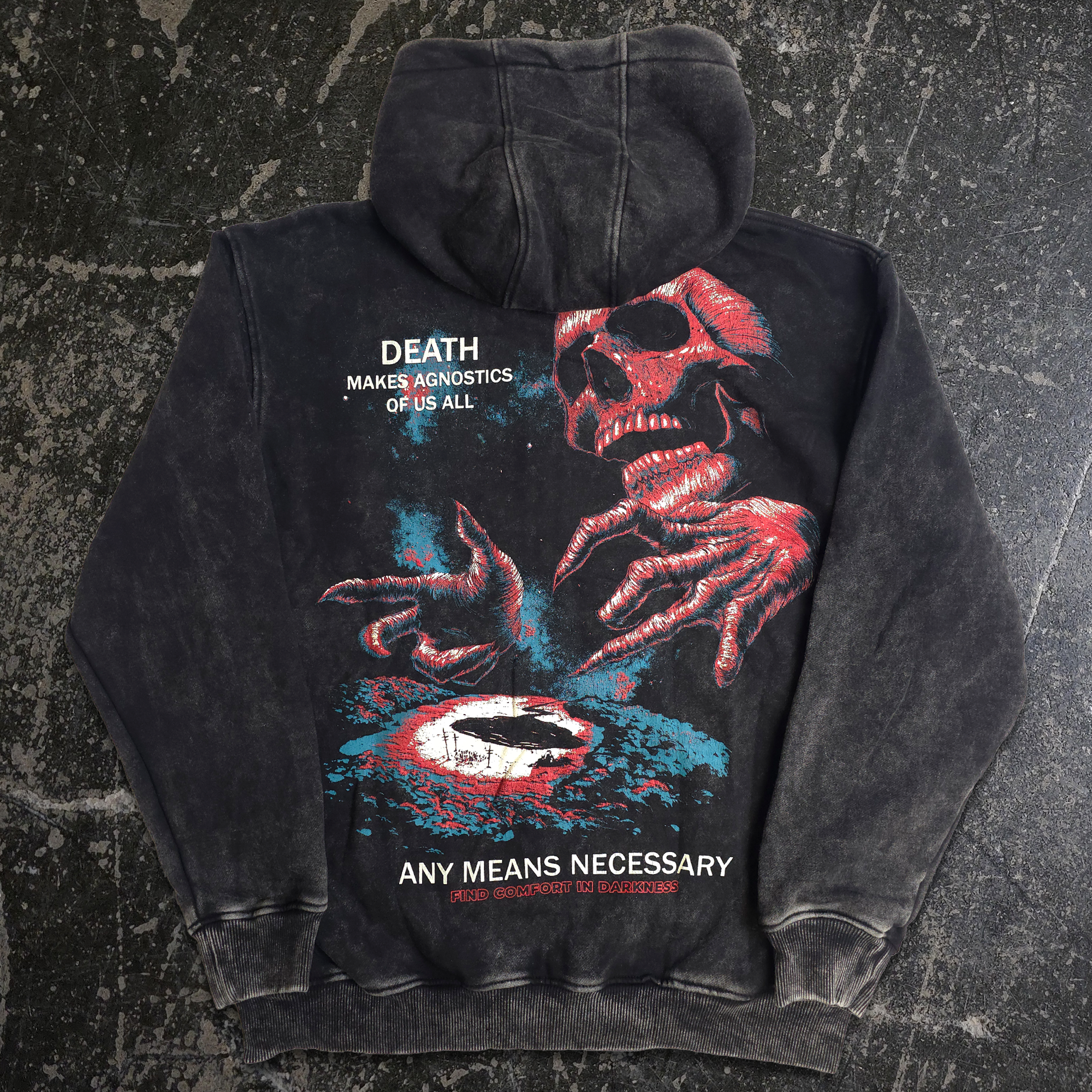 Agnostic Zip Up Hoodie Black