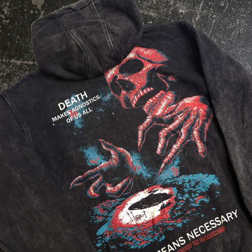 Agnostic Zip Up Hoodie Black