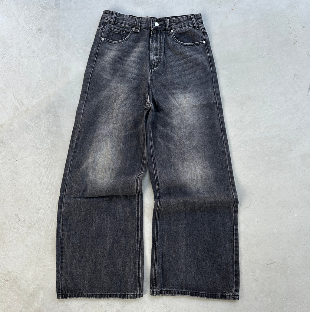 Baggy denim Flared Faded Color