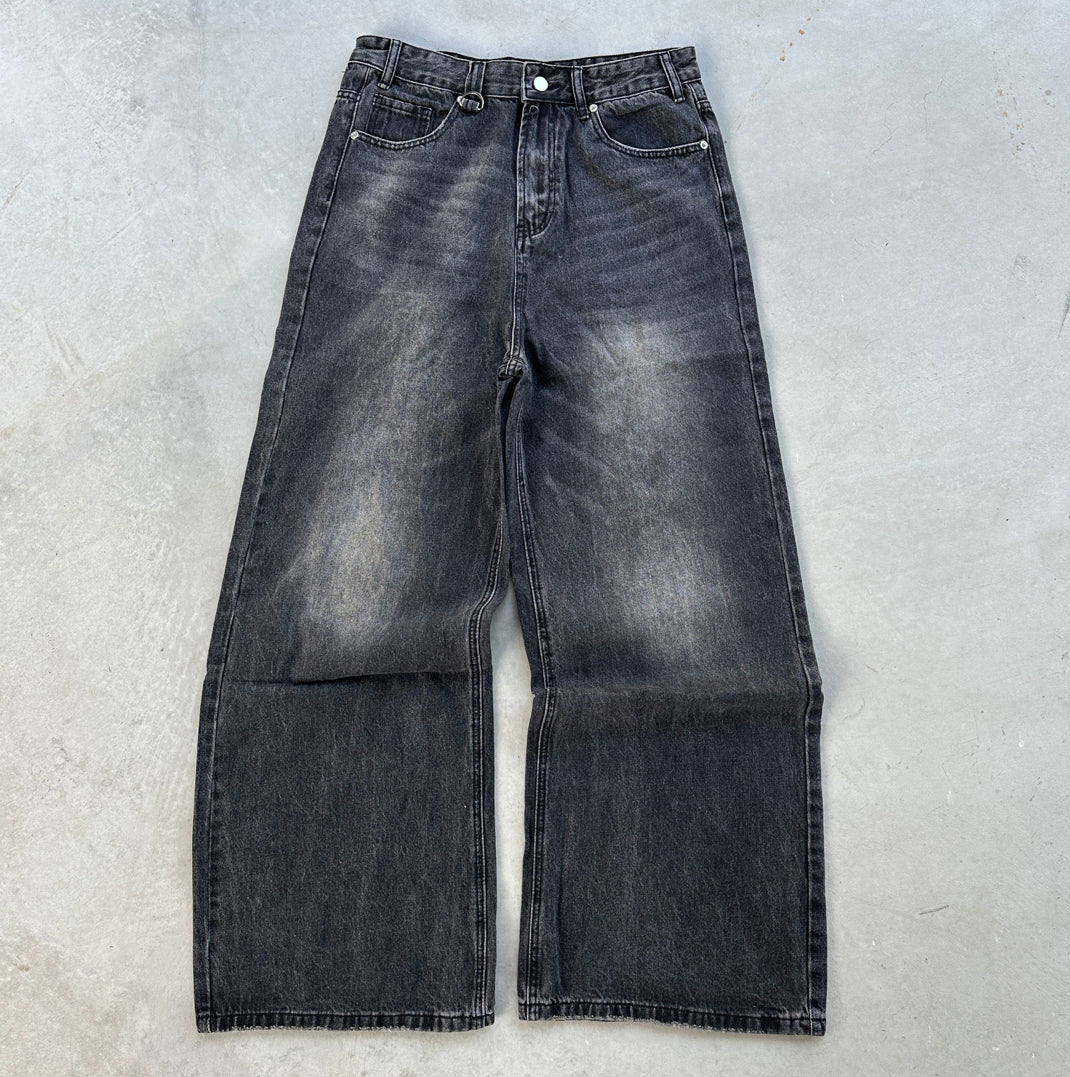 Baggy denim Flared Faded Color