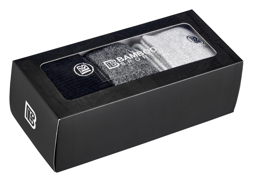Premium Bamboo Rayon Crew Socks - 3 Pair Gift Box