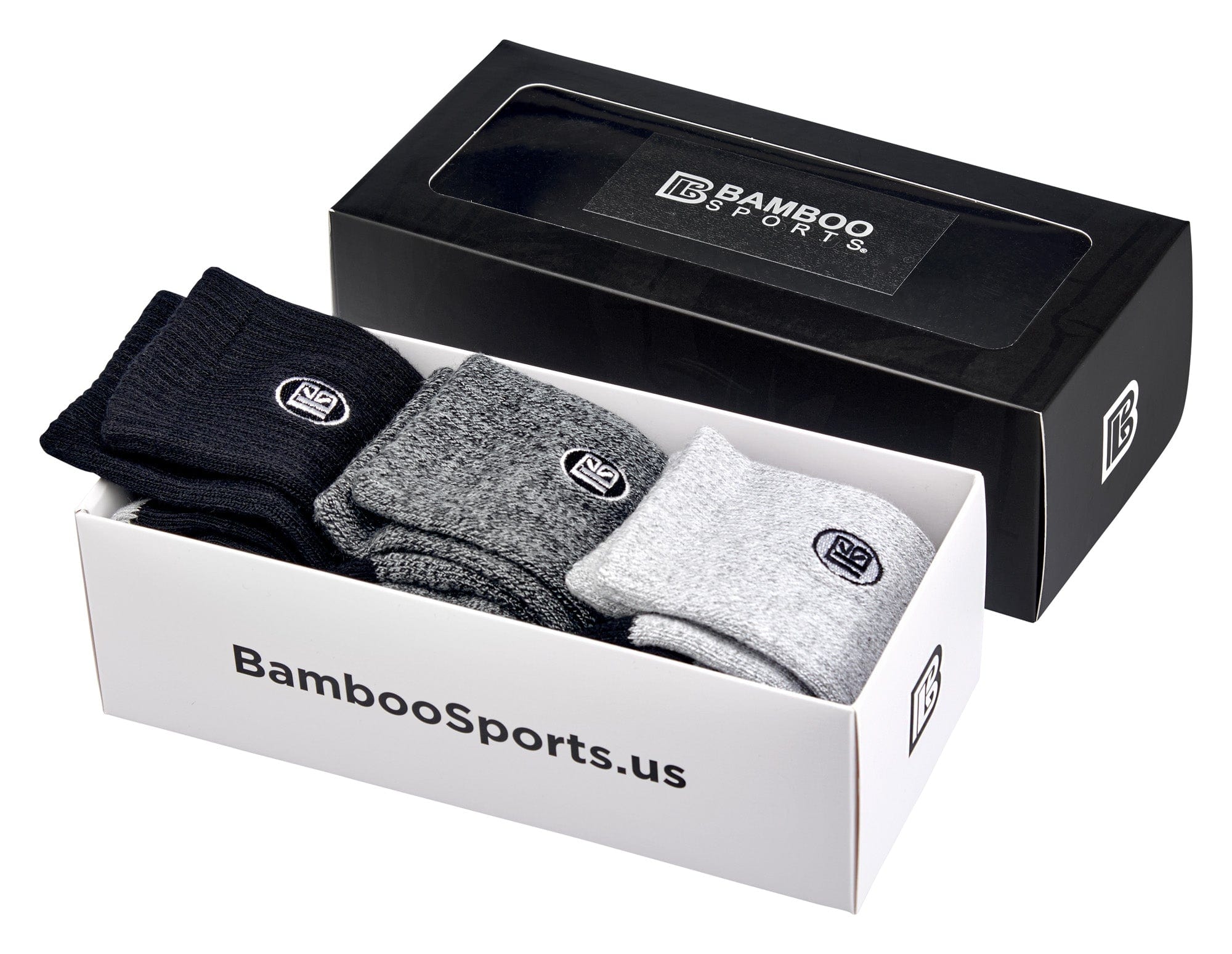 Premium Bamboo Rayon Crew Socks - 3 Pair Gift Box