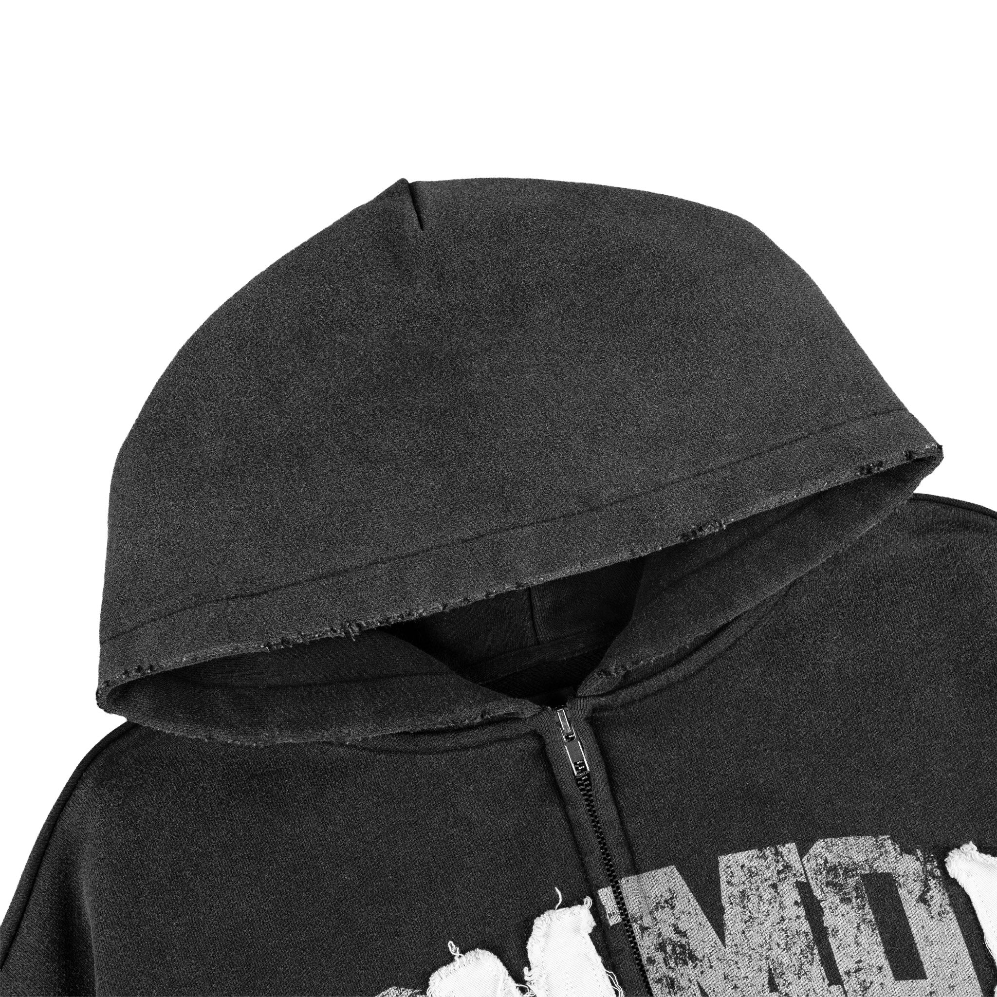 Common Hype Varsity Zip Up Hoodie Black